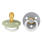 Bibs Succhietti 2pz Colour Pacifier 6m+ con tettarella in caucciù simmetrica - si illumina al buio