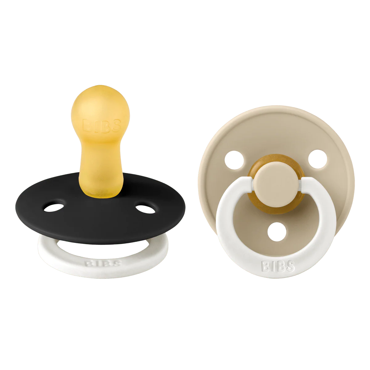 Bibs - Succhietti Colour Natural Rubber 2pz - si illumina al buio - Misura 2 6m+