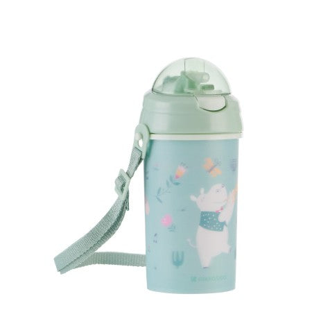 KikkaBoo Borraccia con Cannuccia Bambini 450 ml Music Fest 4 Anni+