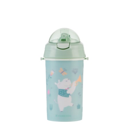 KikkaBoo Borraccia con Cannuccia Bambini 450 ml Music Fest 4 Anni+