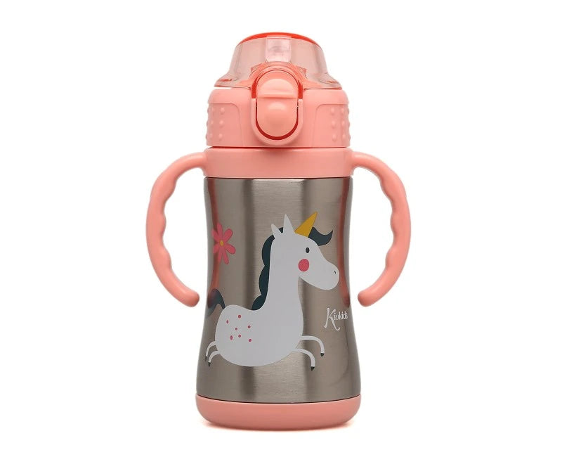 Kiokids Borraccia Tazza Thermos apprendimento con manici 280ml