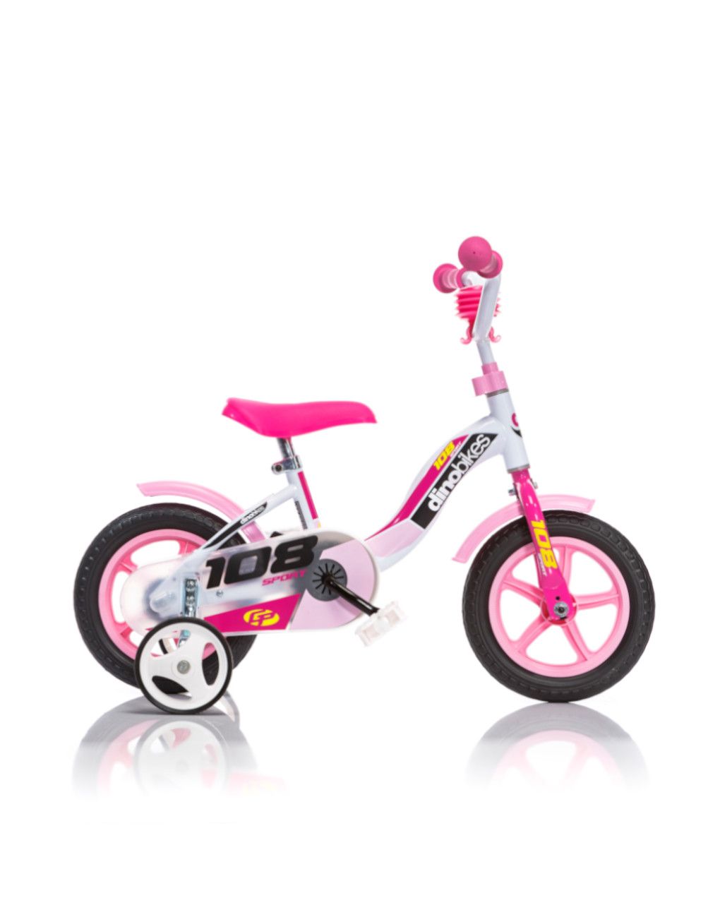 Bicicletta da 10 pollici senza freno per bambini – telaio in acciaio, ruote in lega, sella regolabile e stabilizzatori di sicurezza – adatta per bambini dai 2 ai 3 anni
