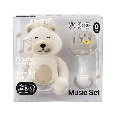 I'm Baby Music Set Peluche Carillon + Sonaglio Maracas 0m+