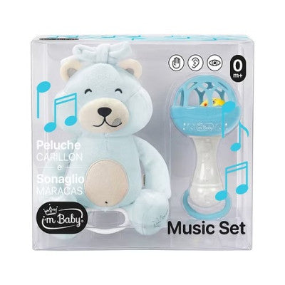 I'm Baby Music Set Peluche Carillon + Sonaglio Maracas 0m+