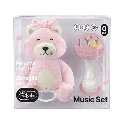 I'm Baby Music Set Peluche Carillon + Sonaglio Maracas 0m+