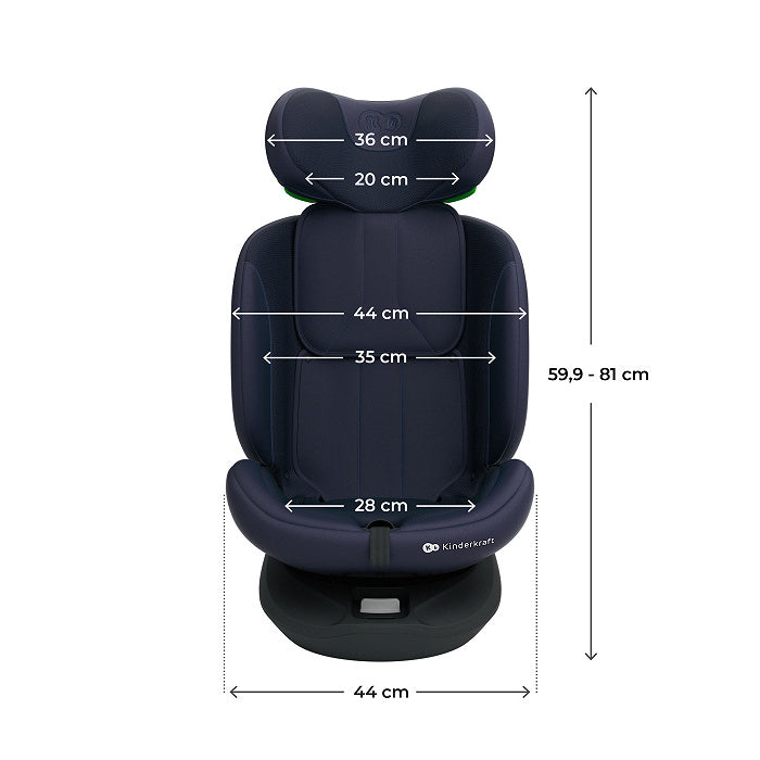 Kinderkraft Seggiolino 360° Auto I-Grow 2 Plus i-Size 40-150 cm R129