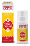 Cer8 Lozione Anti Zanzare 100 ml - Protezione 8 ore contro zanzare e 7 ore contro le zecche