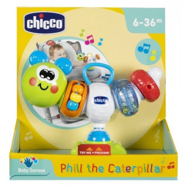 Chicco Phill the Caterpillar - Gioco per seggiolone musicale