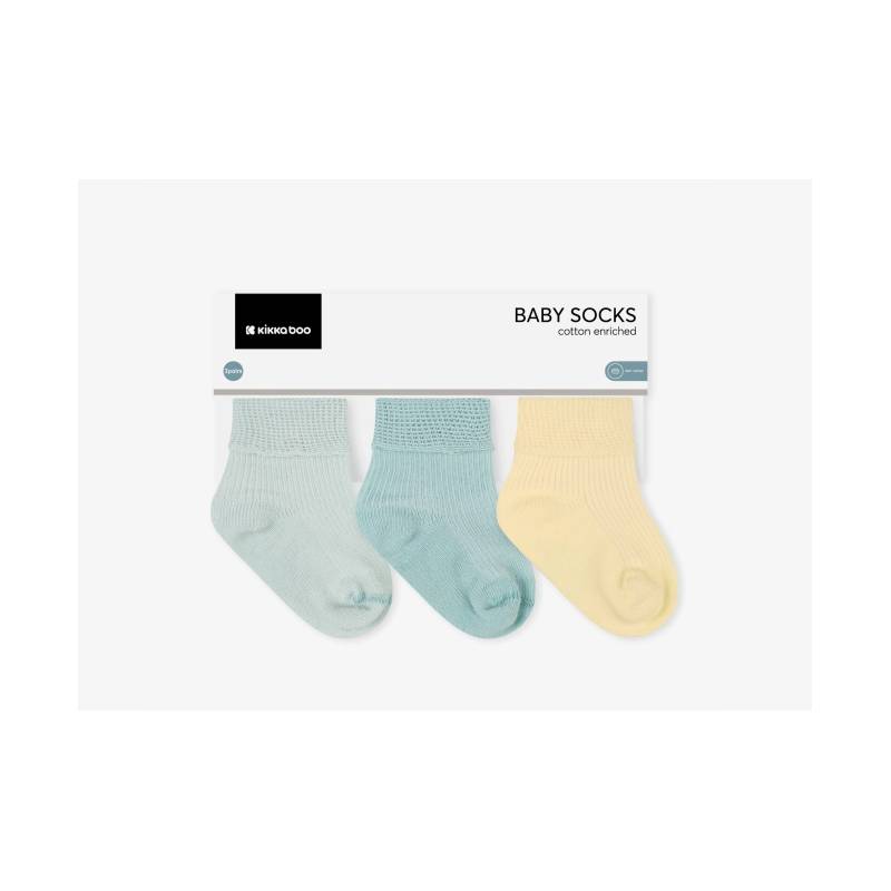 Kikkaboo Set 3 paia di calzini neonato - taglia unica - 100% Cotone