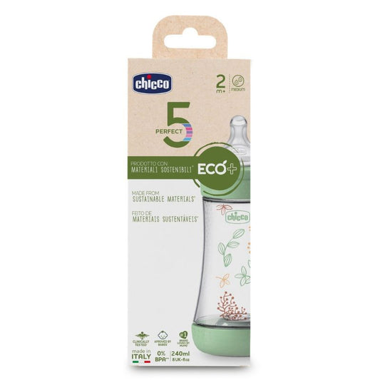 Chicco Biberon Perfect5 Eco 240ml 2m+ Flusso medio con tettarella in Silicone
