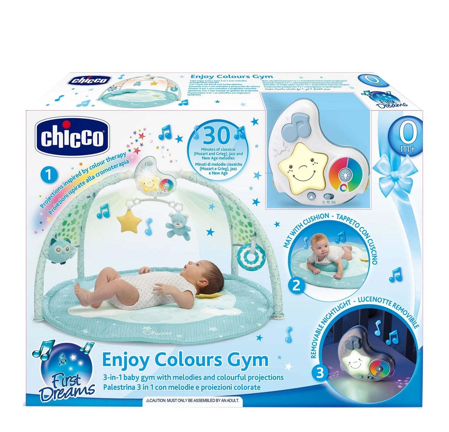 Chicco Enjoy Colours Gym - Palestrina 3 in 1 con melodie e proiezioni colorate