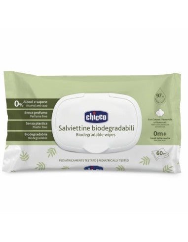 Chicco Salviettine Biodegradabili 0m+ 60 pz