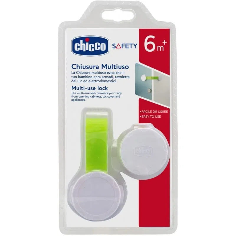 Chicco Chiusura Multiuso - evita che il tuo bambino apra armadi, tavoletta del wc, ed elettrodomestici - 6m+