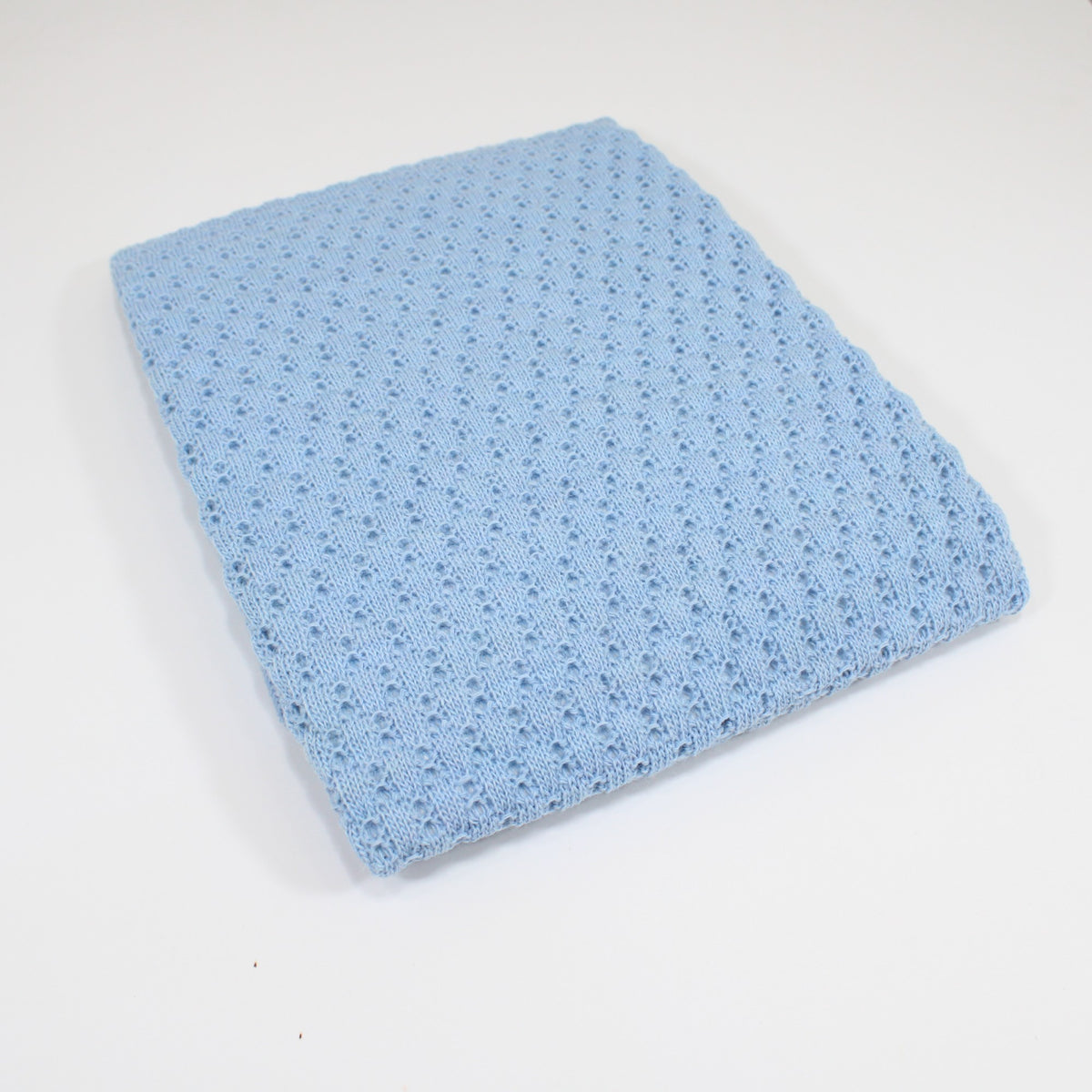 Piccolissimi - Copertina Culla neonato in maglia effetto crochet con lana – W191
