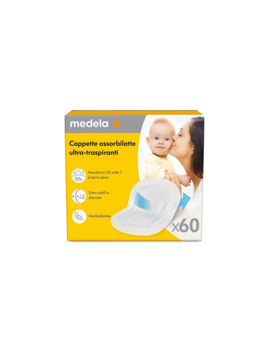 Coppette assorbilatte medela monouso ultra traspiranti - 60 pz