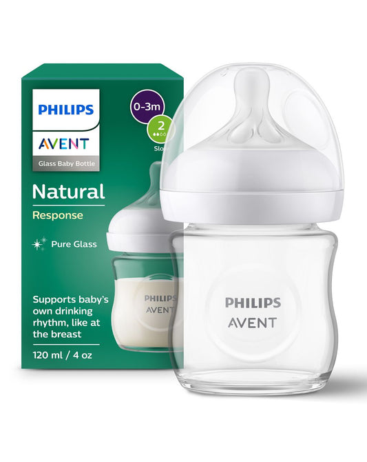 Avent Philips Biberon Natural Response Vetro 0-3m 120ml Flusso lento