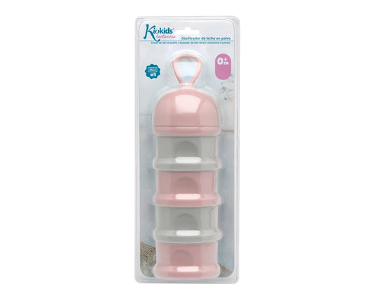 Kiokids Dosalatte in polvere - 4x85ml con imbuto, facile da trasportare