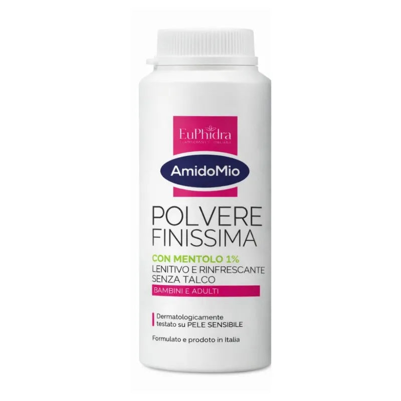 Euphidra AmidoMio Polvere Finissima Mentolo 1% Senza Talco Pelle Asciutta 100g