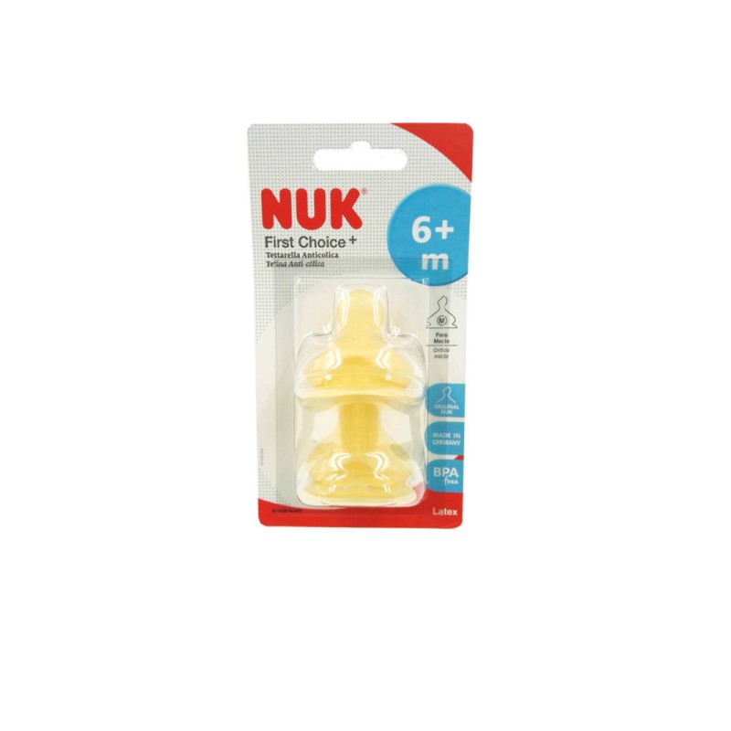 Nuk - Tettarelle Anticolica 2pz 6m+ in caucciù