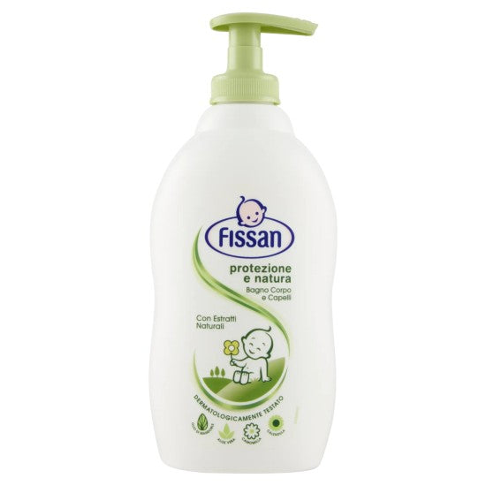 Fissan Protezione e Natura Bagno Corpo e Capelli 400 ml
