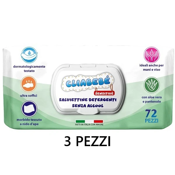 Budetta Cliabebè Salviette Detergenti da 72 pz - OFFERTA 3 PEZZI
