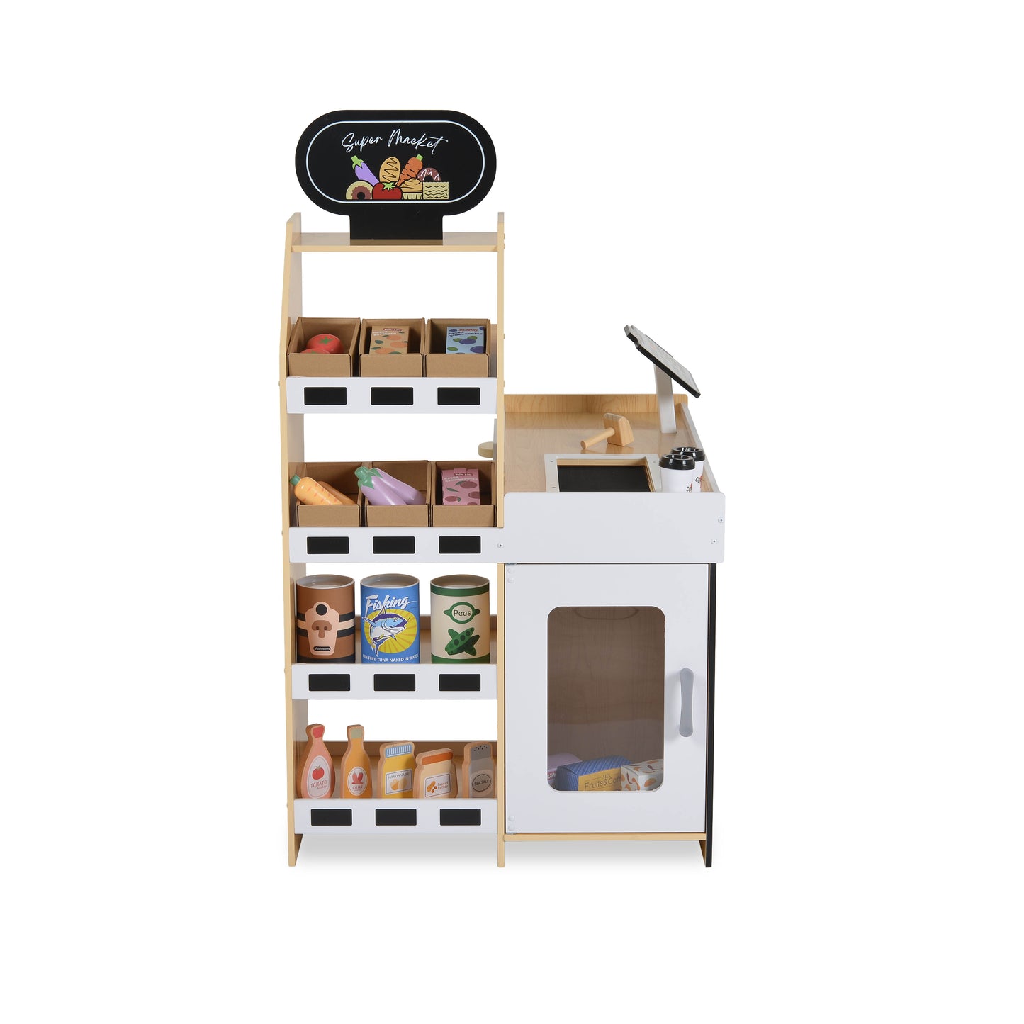 Moni Toys Gioco Banco Cassa Supermercato in legno