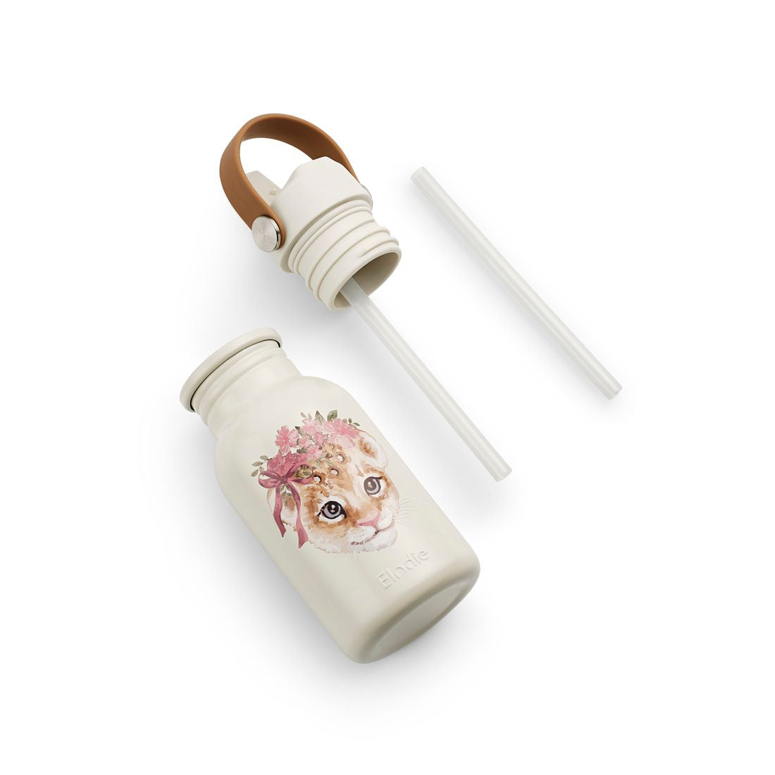 Elodie Details Borraccia in Acciaio Inox per Bambini 350 ml con Cannuccia - Vari colori