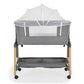 Cangaroo Culla Adoro Baby Crib Fiancoletto - Altezza regolabile, materasso, zanzariera e ruote