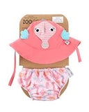 Zoocchini - Costume contenitivo + Cappello UPF50+ 3-6mesi