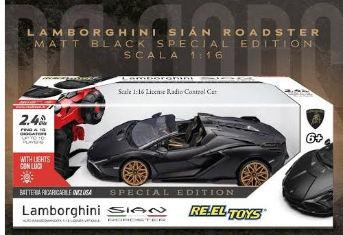 Reel Toys Auto Lamborghini Sian Roadster Special Edition R/C con Batteria ricaricabile Inclusa -2.4Ghz - Scala 1:16