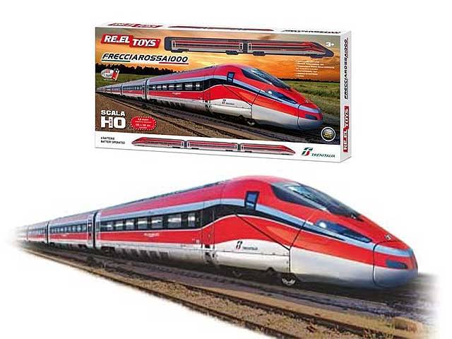 Reel Toys Treno Frecciarossa1000 con pista di 5 metri - Luci e suoni  - Scala 1:87