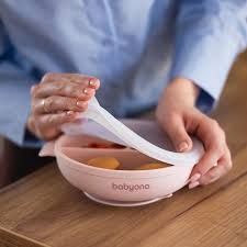 Babyono Piatto a 3 scomparti con ventosa e coperchio