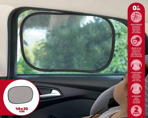 Kiokids Tendine Parasole per Auto 2 pz Adesive 48x30 cm