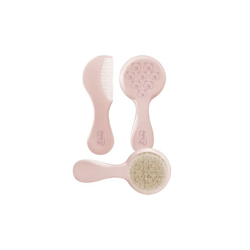 I'm Baby Set Pettine e Spazzola con setole in lana 0m+