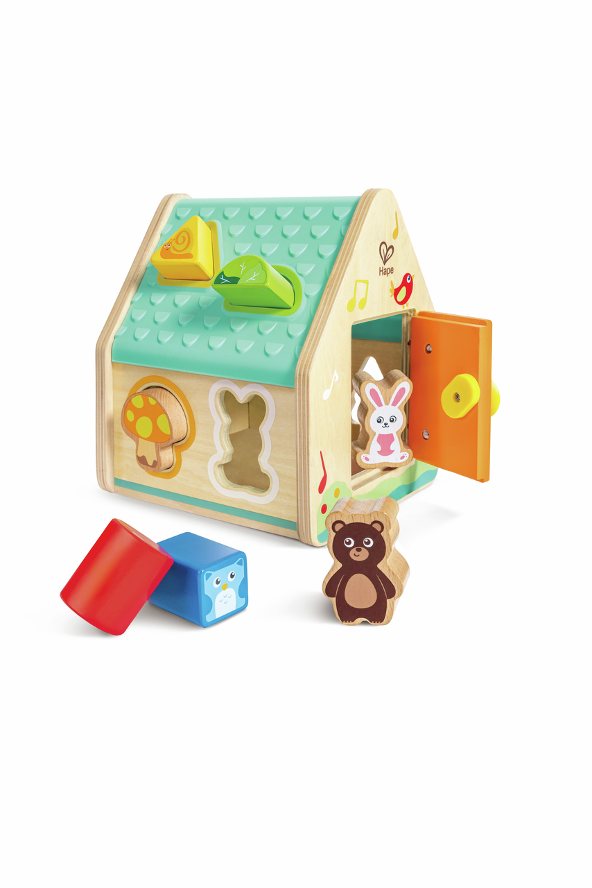 HAPE Casetta delle Forme con Animali in Legno - E0515