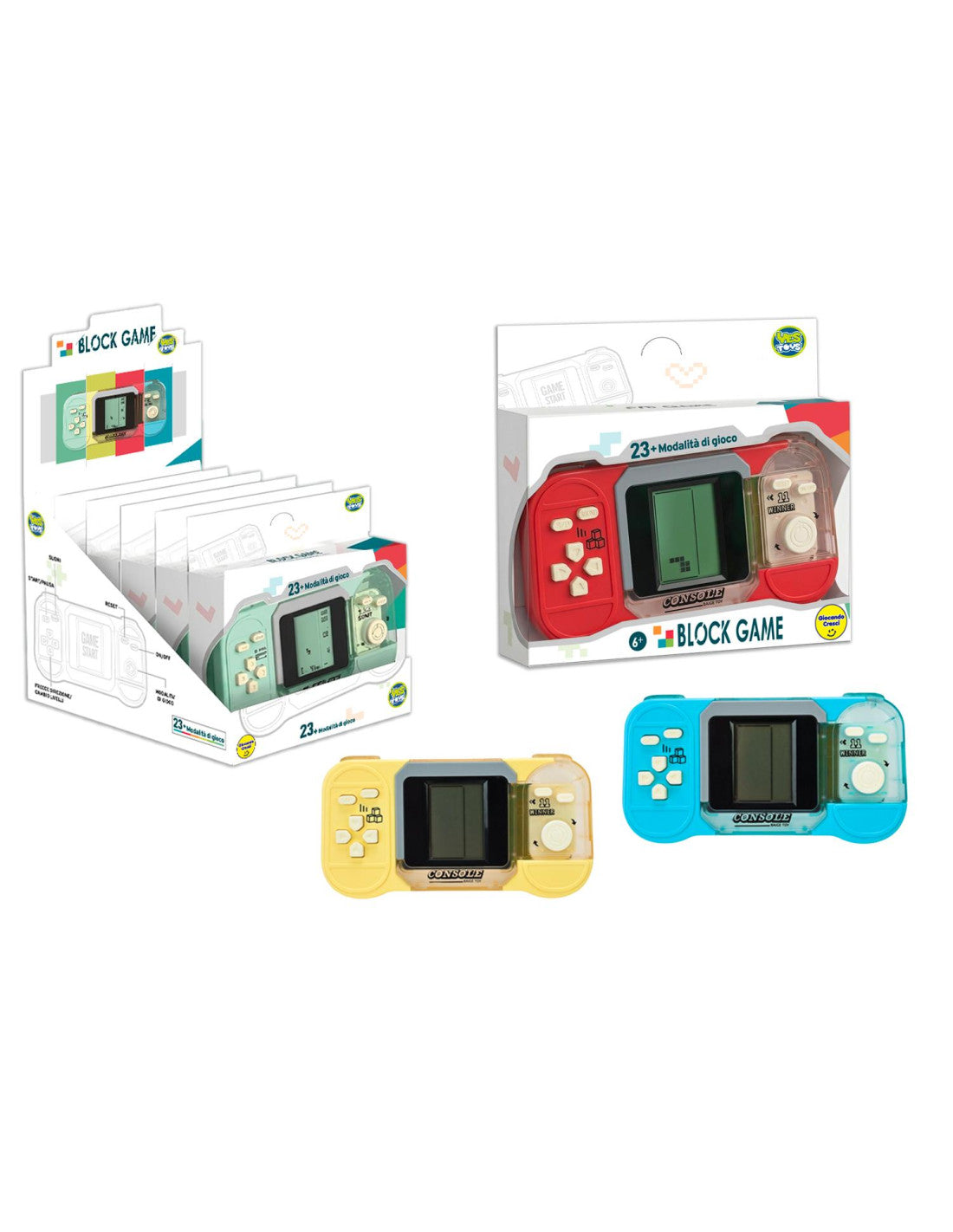 Yes Toys - Block Game videogioco portatile 23 modalità di gioco