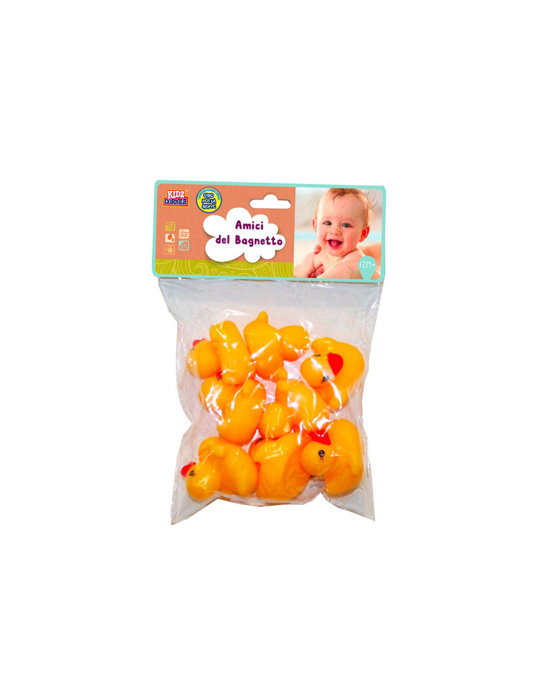 Paperelle da bagnetto in vinile, set 8 pezzi 12m+