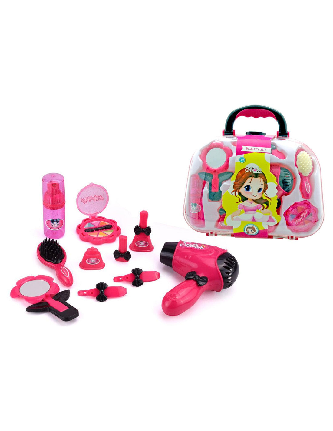 Beauty Set valigetta parrucchiera con phon e accessori