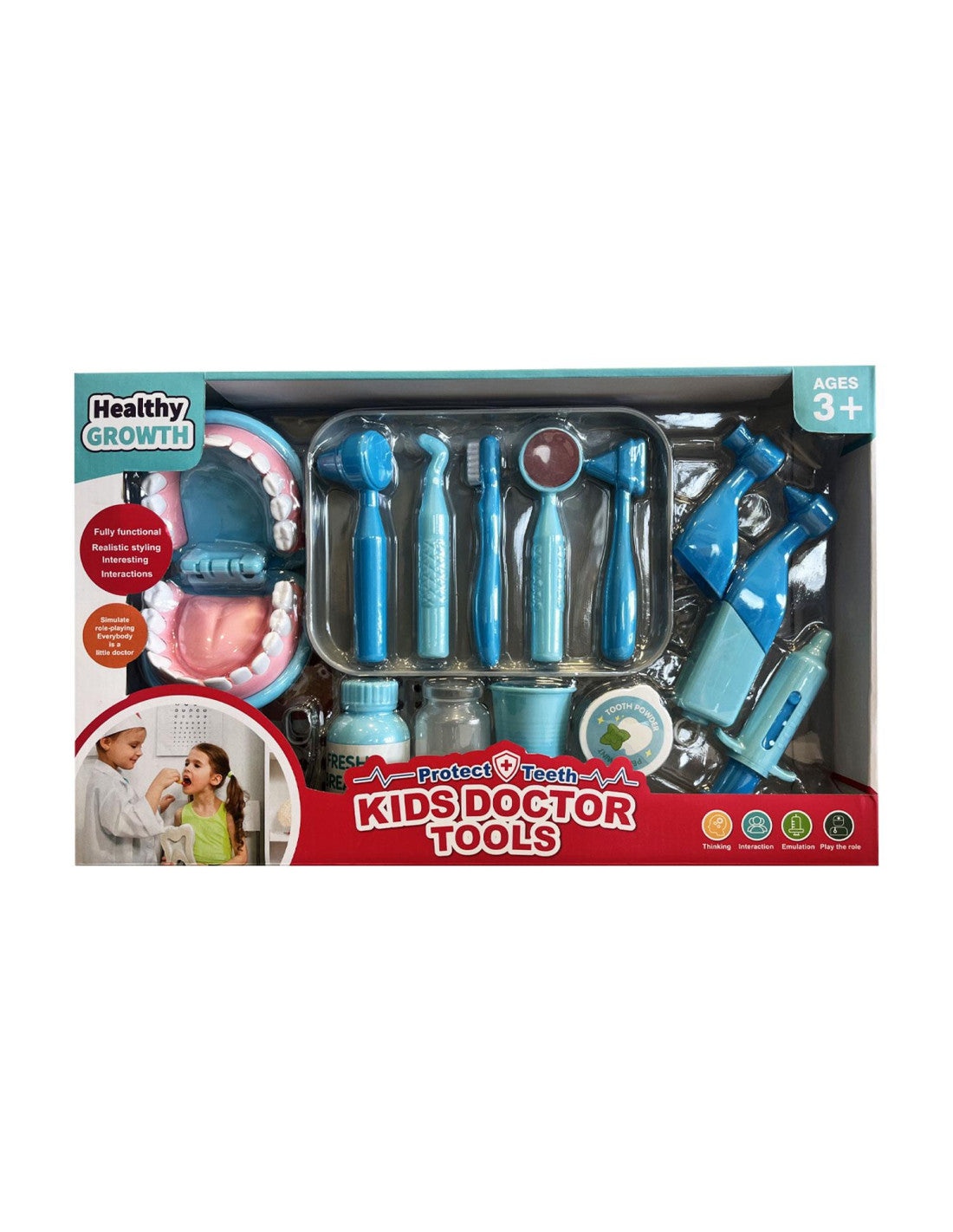 Kit Piccolo Dentista set completo con dentiera e strumenti