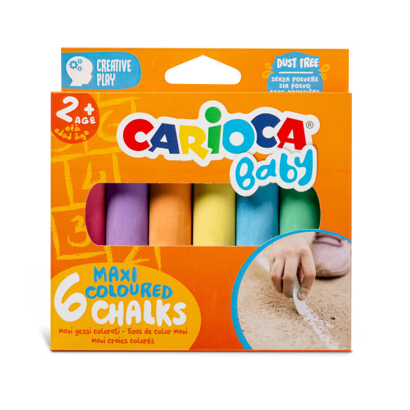 Carioca Baby - Gessetti Maxi colorati 6 pezzi 2+ 43550