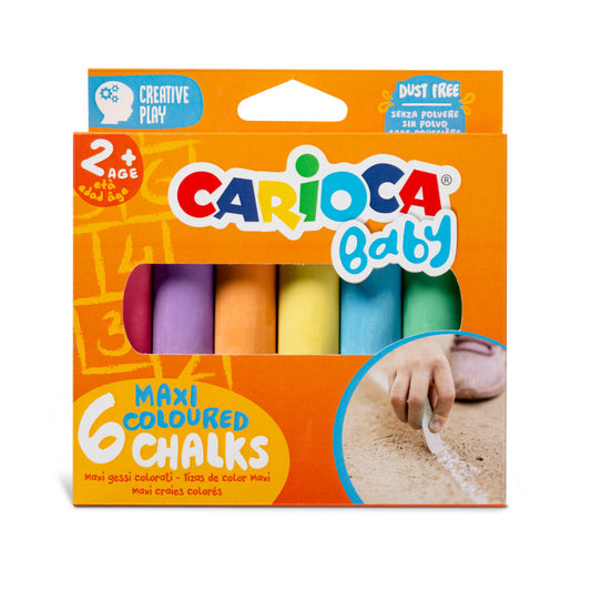Carioca Baby - Gessetti Maxi colorati 6 pezzi 2+ 43550