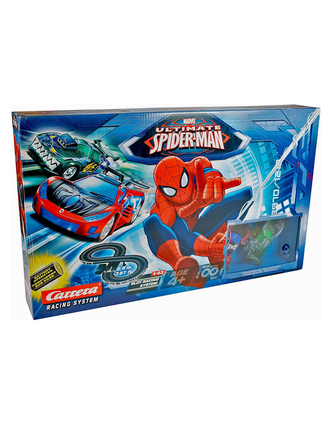 Carrera GO - Pista elettrica Ultimate Spider-Man 2,4 m scala 1:43
