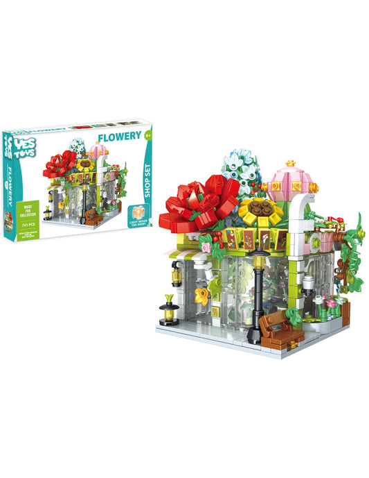 Yes Toys - Flowery negozio di fiori con luci, set costruzioni 741 pezzi