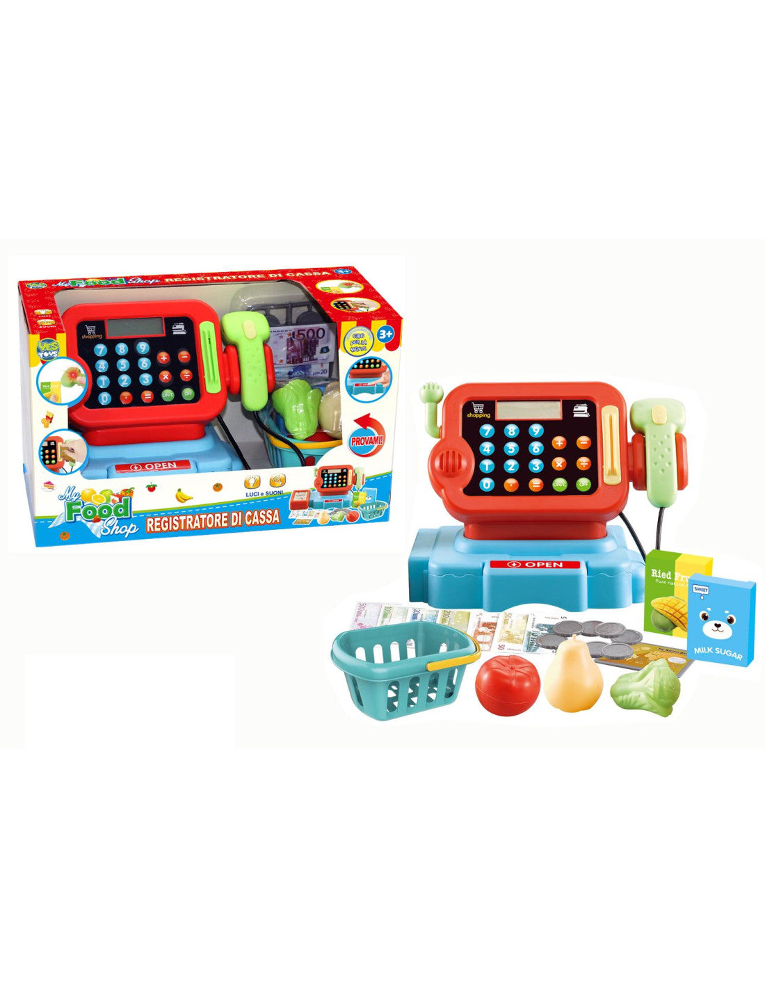 Kidz Corner - Registratore di cassa digitale con calcolatrice e accessori