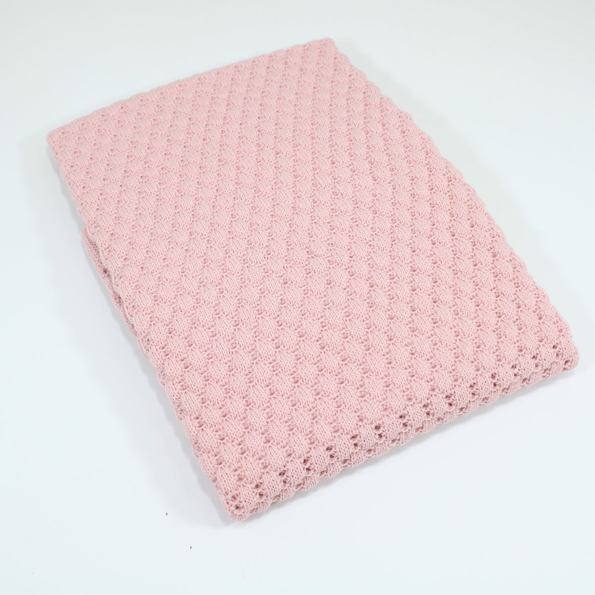 Piccolissimi - Copertina Culla neonato in maglia effetto crochet con lana – W191