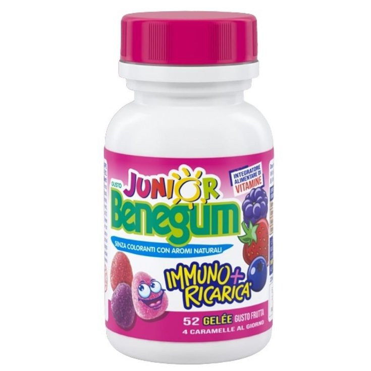 Benegum Junior + OMAGGIO TAZZA PUFFI 52 Gelèe gusto frutta - Integratore Alimentare