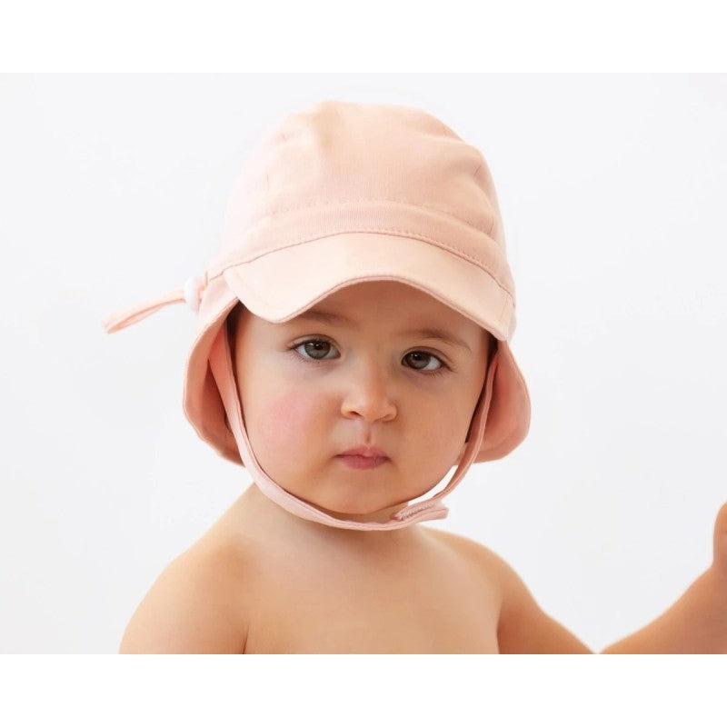 Kiokids Cappello in doppio tessuto con visiera e lacci - protezione UPF50+