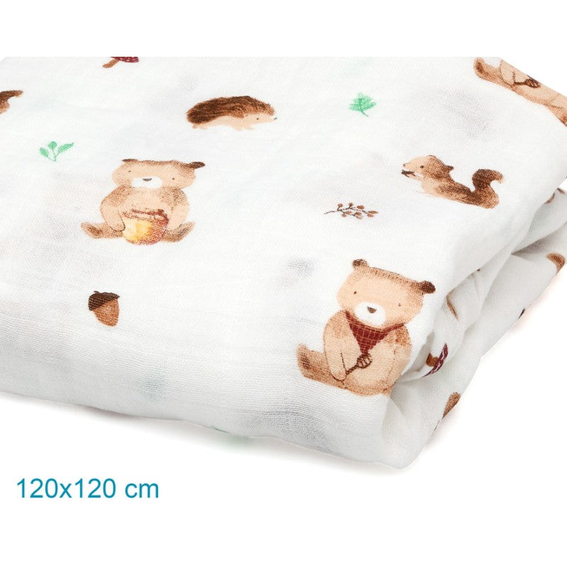 Kiokids Mussolina in Bambù 2 pz 120x120cm