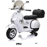 Lamas Moto Elettrica Per Bambini Vespa PX 150 Piaggio con Bauletto e Paravento