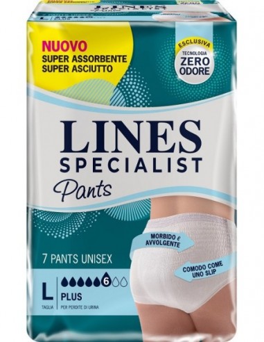 Lines Specialist Pants Unisex - Mutandine assorbenti per incontinenza - Taglia L Plus